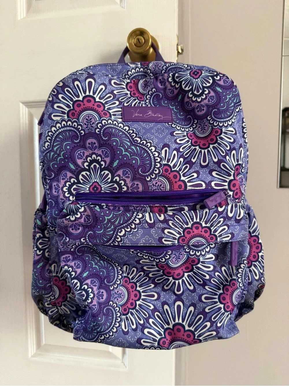 Vera Bradley Purple Floral Paisley Backpack